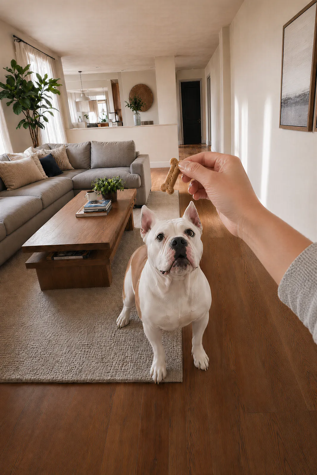 Dog stepping backward during sit training